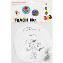 mobiel Motifs piraat 12-15-18 cm karton wit 3 sets