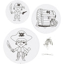 mobiel Motifs piraat 12-15-18 cm karton wit 3 sets
