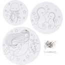 mobiel Ornaments 12-15-18 cm karton wit 3 sets