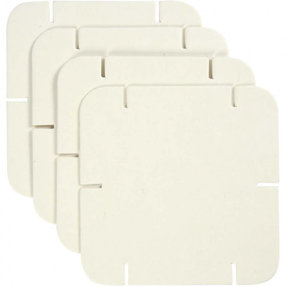 puzzelkaartjes 9,3 x 9,3 cm karton wit 20 stuks