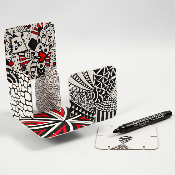 puzzelkaartjes 9,3 x 9,3 cm karton wit 20 stuks