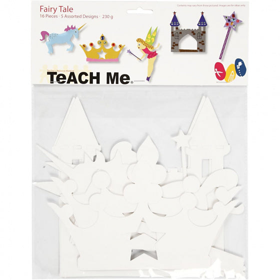 sprookjesfiguren TeACH Me 13,5 - 27,5 cm karton wit