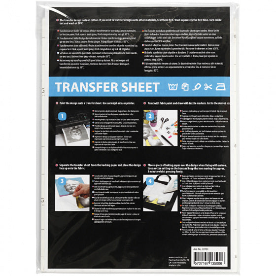 transfervellen light & dark 21,5 x 28 cm wit 12 stuks