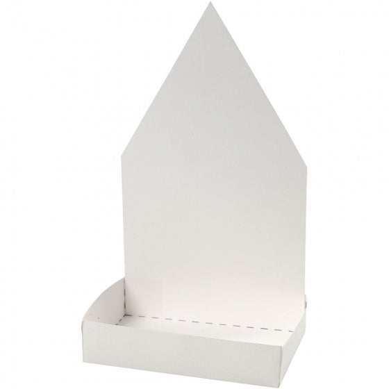 tuinkersbakje huis junior 20 cm karton wit 6 sets