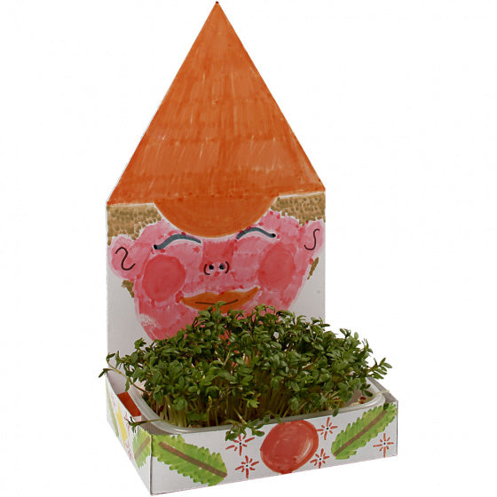 tuinkersbakje huis junior 20 cm karton wit 6 sets