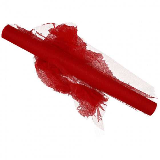 tule 500x50 cm rood per rol
