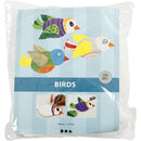 knutselset Birds 25 cm karton wit 100 stuks