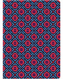 elastomap meisjes 22 x 31 cm karton blauw/rood