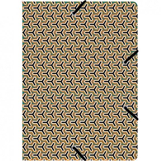 elastomap luxe 24 x 32 cm karton bruin/zwart