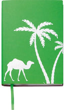 notitieboek met leeslint luxe A5 karton/papier groen