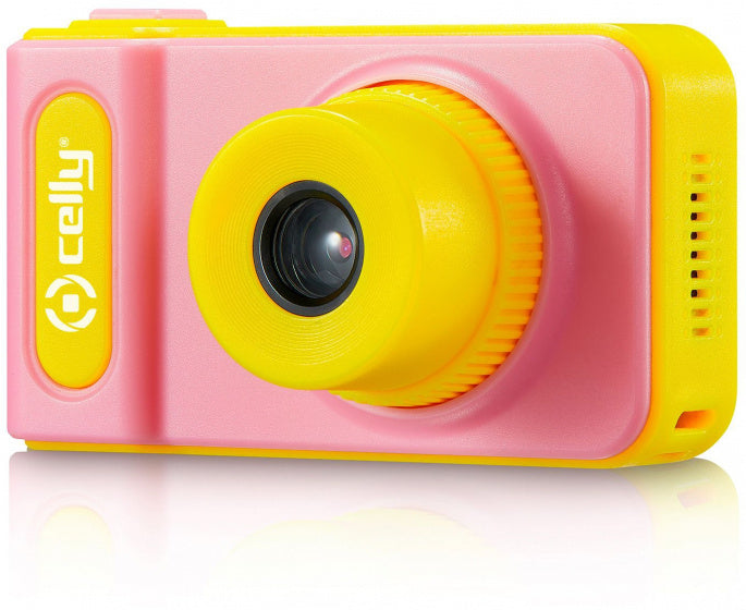 camera Kids 8 x 4,5 x 5,5 cm MicroUSB roze/geel