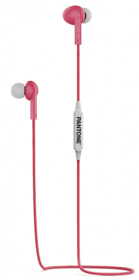 oordopjes Pantone Bluetooth 3,5 mm-jack 64 cm rood