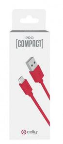 oplaadkabel Procompact micro-USB 1 meter PVC rood