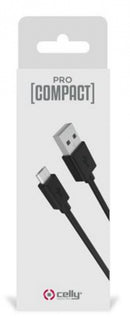 oplaadkabel Procompact micro-USB 1 meter PVC zwart