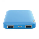 powerbank 5000 mAh 5 Volt 2,1 Ampère blauw 2-delig