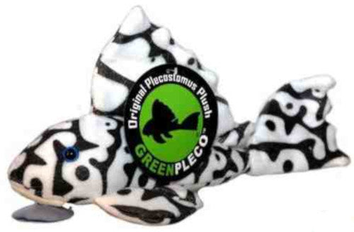 knuffel Marble Pleco junior 30 cm pluche zwart/wit