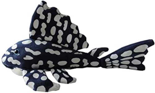 knuffelvis Sapphire junior 30 x 18 cm pluche blauw