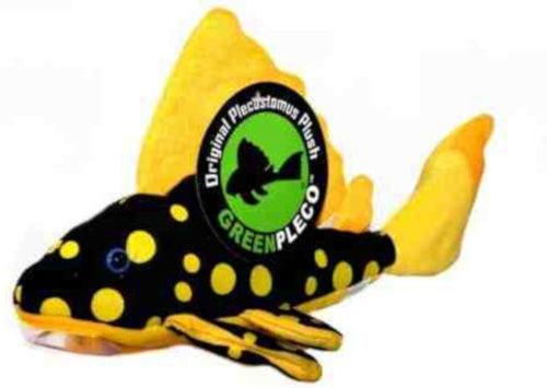 knuffel Sunshine pleco 30 x 18 cm pluche geel