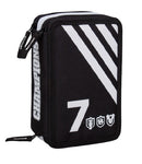 etui jongens 20 x 13 cm polyester zwart/wit 9-delig