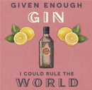 canvas schilderij 20 x 20 x 4 cm Gin