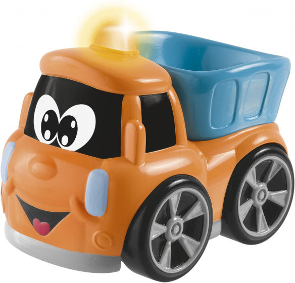 bouwvoertuig kiepauto junior 12 cm oranje/blauw