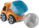 bouwvoertuig kiepauto junior 12 cm oranje/blauw