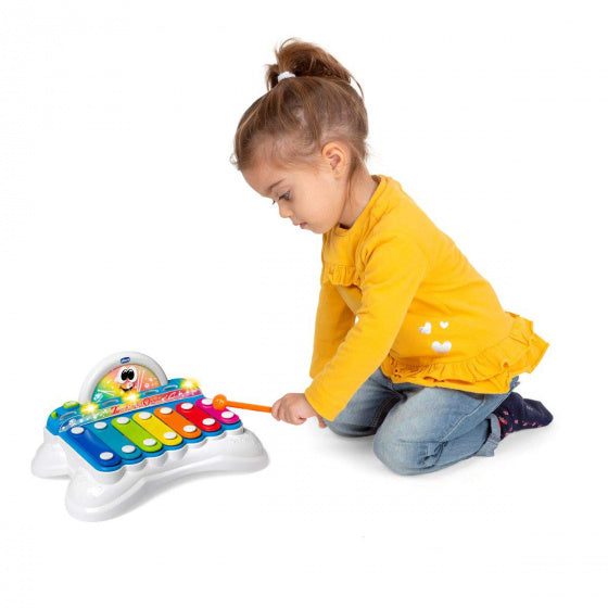 elektronische xylofoon Flash junior 26 cm wit 3-delig