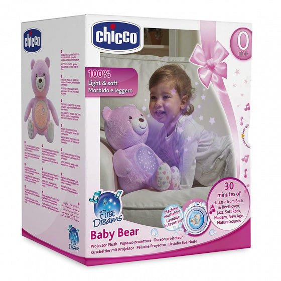 knuffelprojector Baby Bear First Dreams 27 cm roze