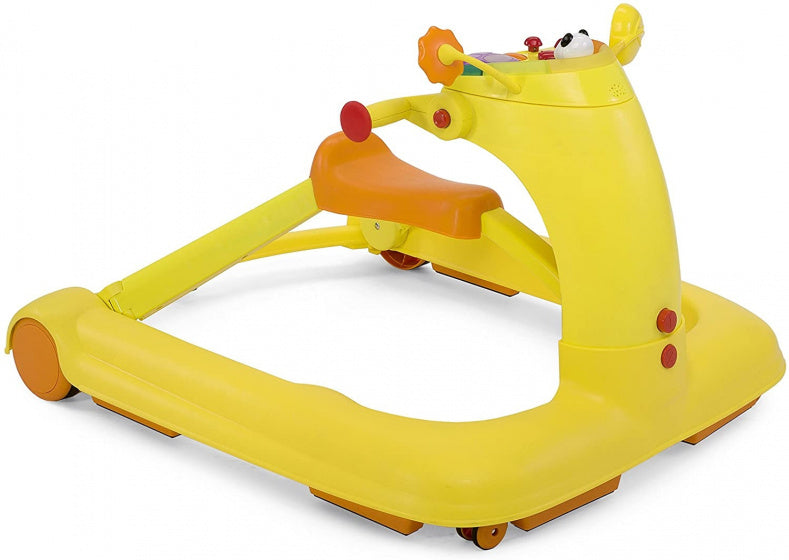 loopwagen 1-2-3 junior 75 x 50 cm geel/oranje