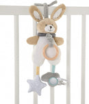 muziekdoosje Konijn junior 25 cm polyester beige/wit