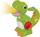 zaklamp met recorder Dino 15 x 16 cm groen