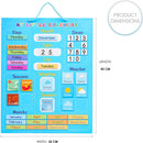 kalender My First 42 x 35 cm rubber blauw 42-delig