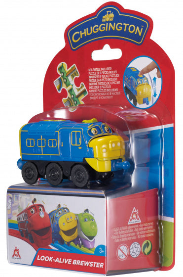 trein Look Alive junior 9,5 x 2,6 cm blauw 7-delig