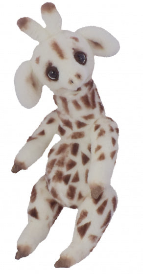 knuffelgiraffe Akiko junior 25 cm pluche wit/bruin