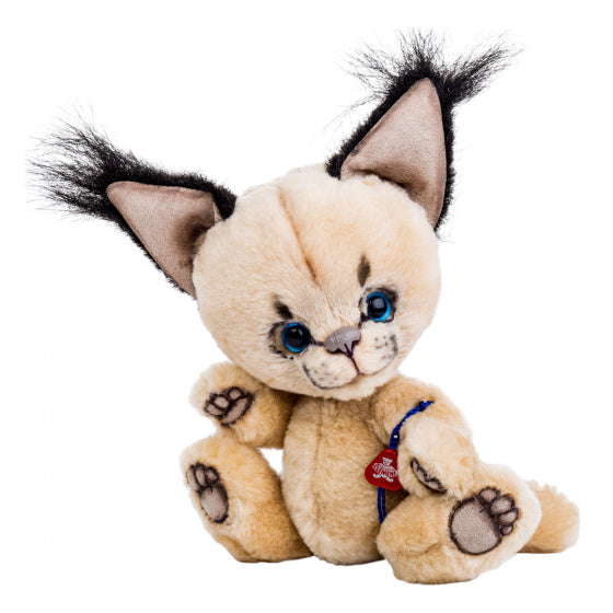 knuffelkat Pete junior 17 cm pluche lichtbruin/beige