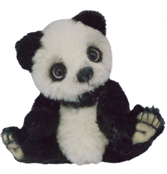 knuffelpanda Hoshi junior 10 cm pluche zwart/wit