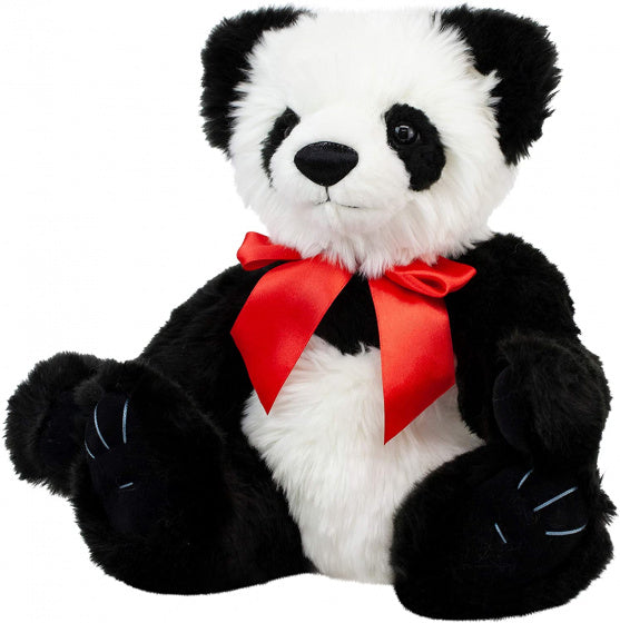 knuffelbeer Panda Taro junior 30 cm pluche wit/zwart