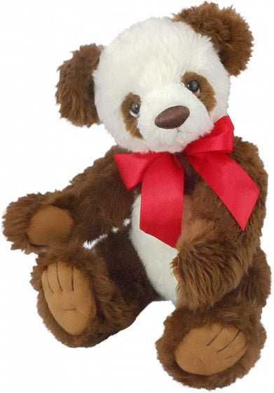 knuffelbeer Panda Naomi junior 40 cm pluche bruin/wit