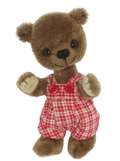 knuffelbeer Teddy Paddy junior 14 cm pluche donkerbruin