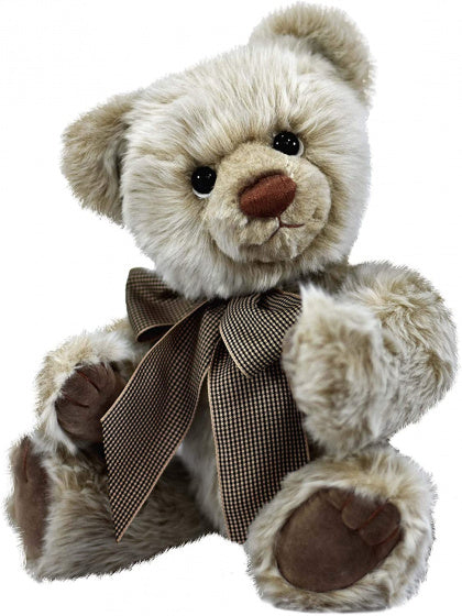 knuffelbeer Teddy Raban junior 42 cm pluche grijs/wit