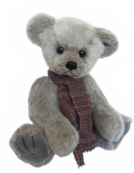 knuffelbeer Teddy Yuno junior 35 cm pluche zilvergrijs