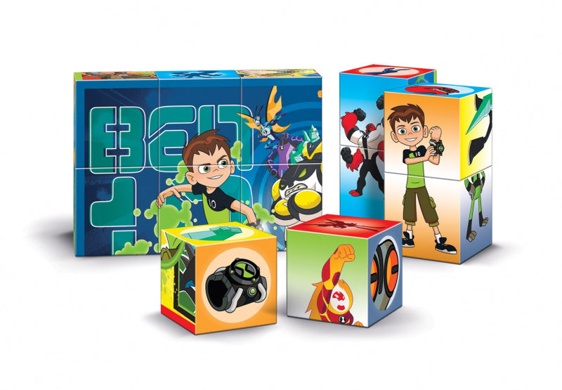 Blokkenpuzzel Ben 10 junior 18 cm hout 6-delig