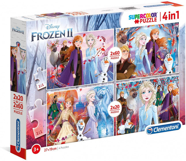 Legpuzzel 4-in-1 Frozen 2 - 2x20/2x60 stukjes
