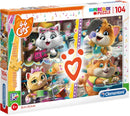 legpuzzel 44 Cats junior karton 104 stukjes