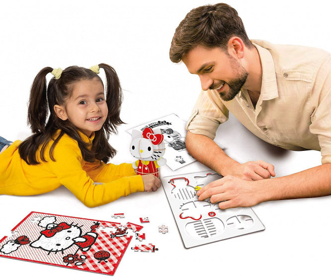 legpuzzel met 3D-model Hello Kitty junior 104 stukjes