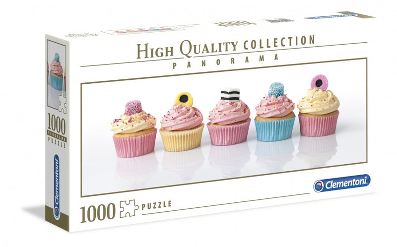 Clementoni High Quality Collection Panorama Puzzel Cupcakes 1000 Stukjes