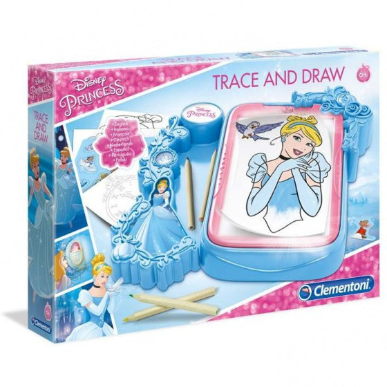 tekenset overtrekken Disney Princess blauw