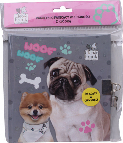 dagboek junior 17 x 16 cm papier grijs/turquoise