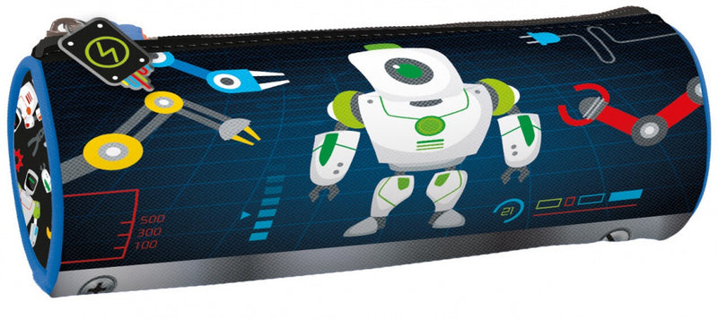 etui Robot 7 x 22 cm polyester blauw