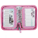 etui meisjes 20 x 13 cm lichtblauw/roze 25-delig